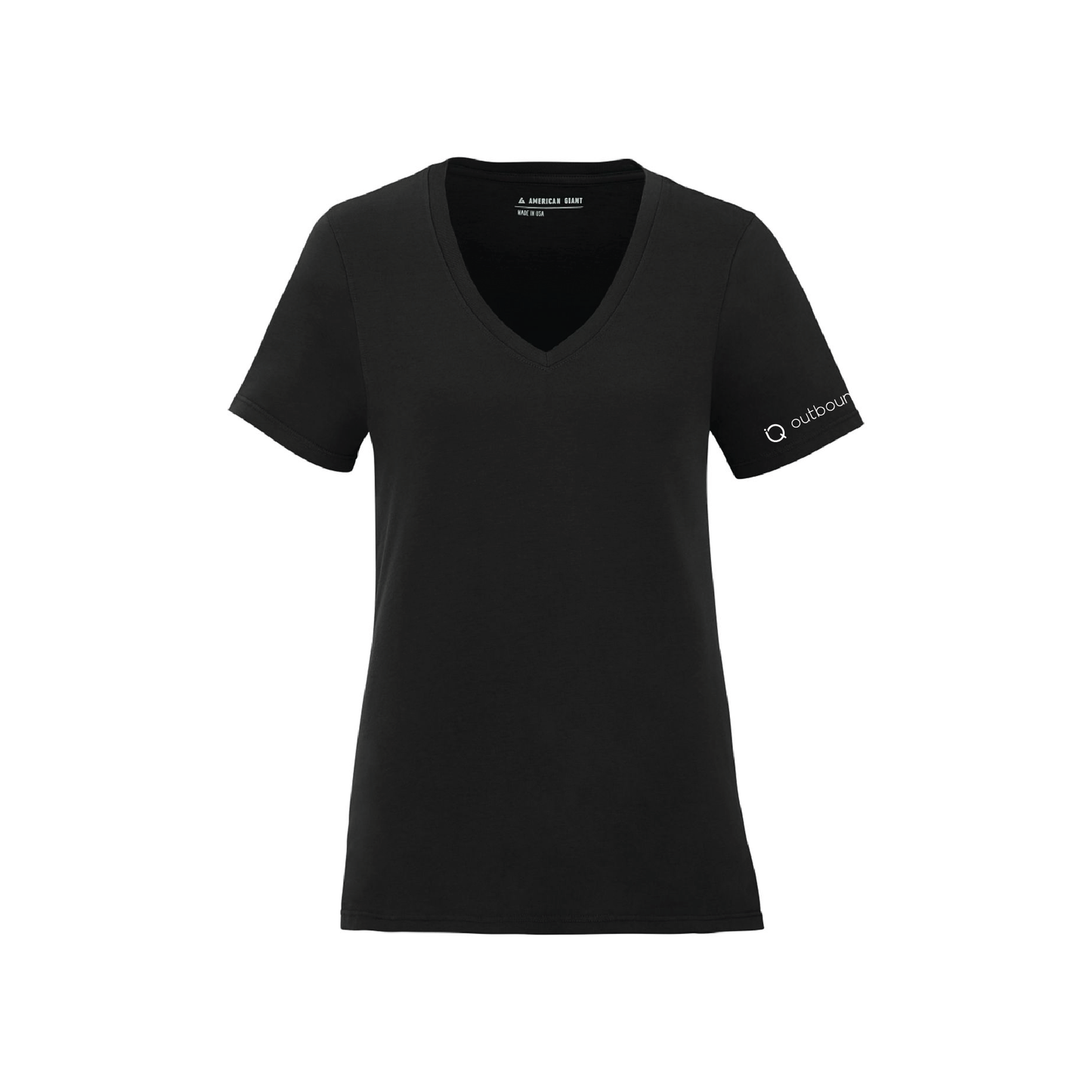outboundIQ Women's American Giant Classic Cotton V-Neck T-Shirt