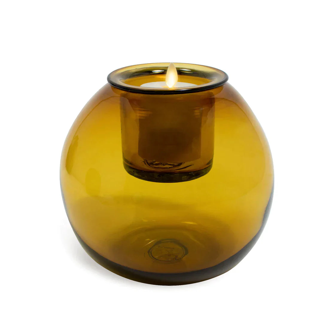 K Lawrence Collection Glass Round - Amber