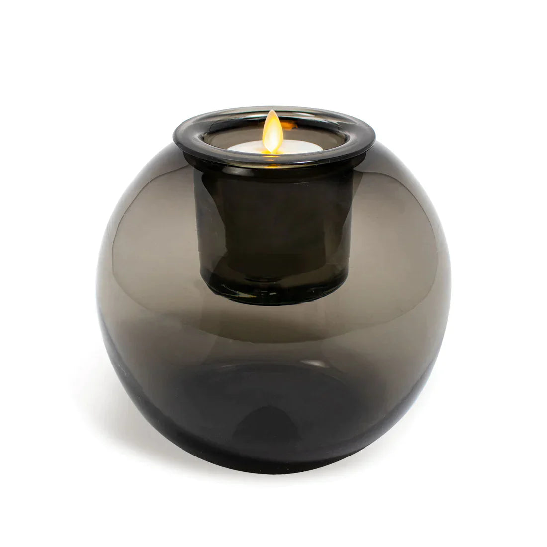 K Lawrence Collection Glass Round - Smoke Black