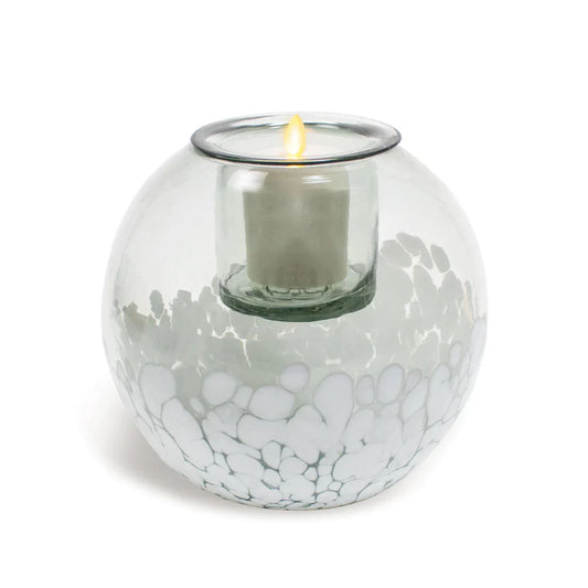 K Lawrence Collection Glass Round - White Confetti