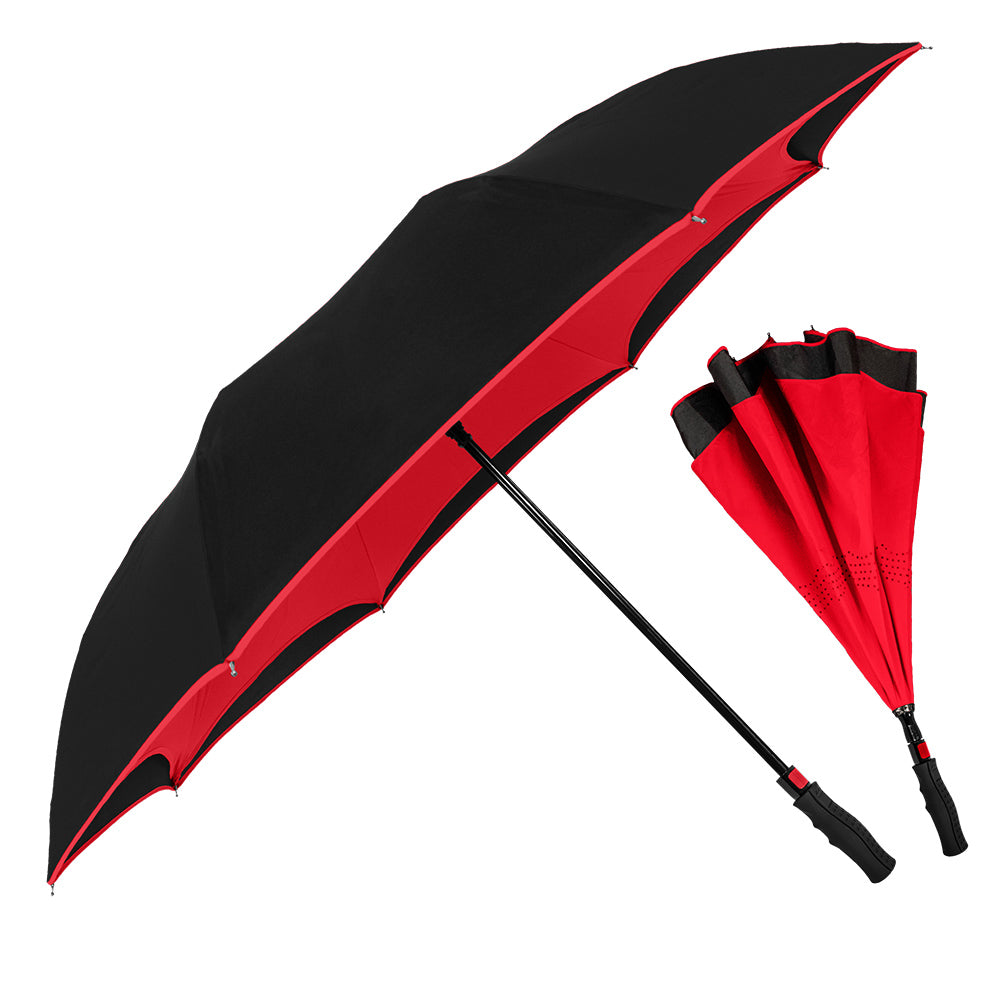 Reversible Umbrella - Black/Red