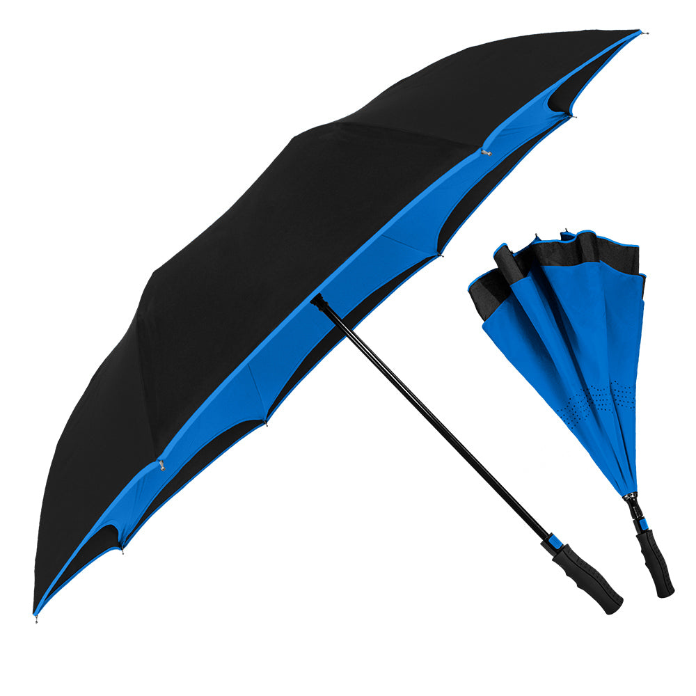 Reversible Umbrella - Black/Royal Blue