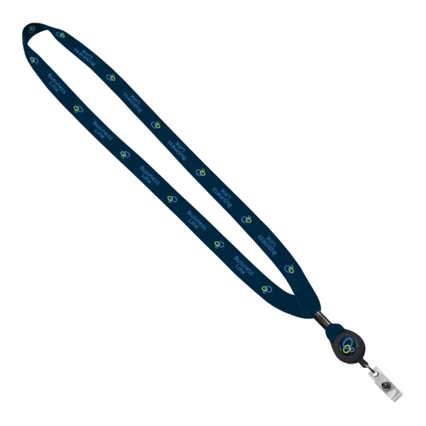 5/8" Sublimated Lanyard with Retractable Badge Reel