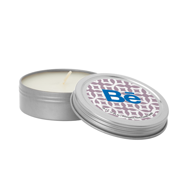 2 oz Mini Candle Tin - Silver